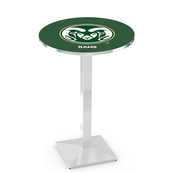 42" Chrome Colorado State Pub Table
